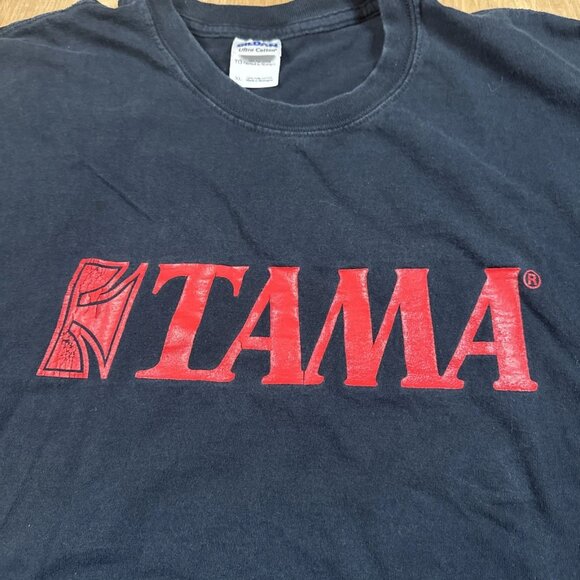 Tama Drums Logo Mens Black Short Sleeve Crew Neck T-Shirt Size XL - Picture 2 of 5
